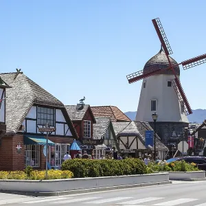 SOLVANG, CALIFORNIA/USA - AUGUST 9 : Main street in Solvang California on August 9