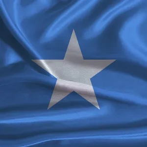 Somalia flag with cloth textured background Somalia flag with cloth textured background