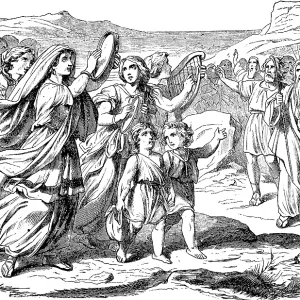 Song of Praise Print: Miriam and the Israelites, 1877