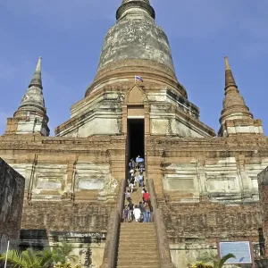 Staircase to the crypt, Great Chedi Chaya Mongkol Staircase to the crypt, Great Chedi Chaya Mongkol