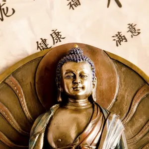 Statue of Buddha Print, Oriental Religion Concept Statue of Buddha Print, Oriental Religion Concept