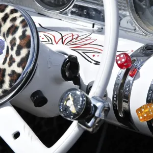 Steering wheel and dash board of a classic Buick Steering wheel and dash board of a classic Buick