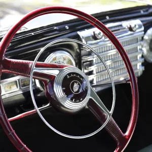 Steering wheel, Lincoln Continental handlebar at Oldtimer Exhibition
