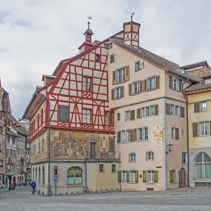 Stein am Rhein, Switzerland, back side of the town hall Stein am Rhein, Switzerland, back side of the town hall
