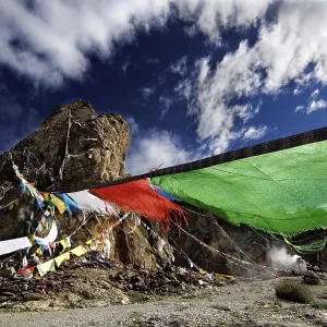 The Stone Couple and prayer flags The Stone Couple and prayer flags