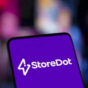 storedot logo is displayed on smartphone storedot logo is displayed on smartphone