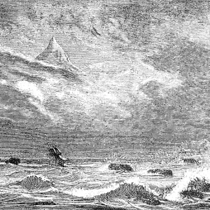 Storm in the Norwegian Sea around the island of Jan Mayen Storm in the Norwegian Sea around the island of Jan Mayen