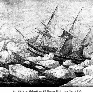 Storm in polar ice on January 20
