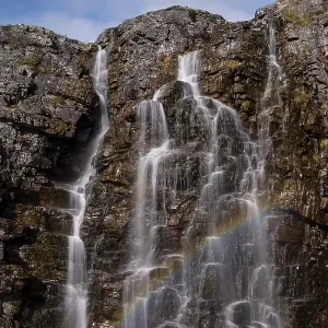 Storulfossen Waterfall with Rainbow