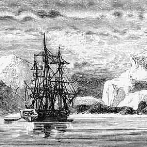 Print of the Strait of Magellan, 1888