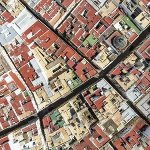 Streets and rooftops in the town of Cadiz Streets and rooftops in the town of Cadiz