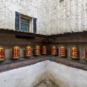 Stupas (chTrten) in Lo-Manthang village Stupas (chTrten) in Lo-Manthang village