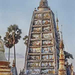 Stupas de la Pagode Shwedagon, Rangoon