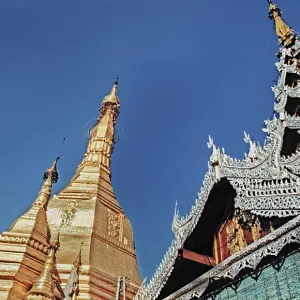 La Pagode Sule, Rangoun, Yangon, Birmanie, Myanmar, Asie 1982
