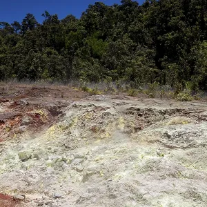 The Sulphur Banks, sulphur deposits in Hawaii Volcanoes National Park on Big Island The Sulphur Banks, sulphur deposits in Hawaii Volcanoes National Park on Big Island