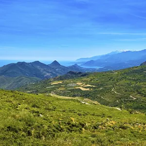 Summer day landscape of Crete island