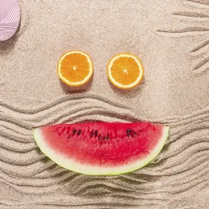 Summer wallpaper, drawing on sand Summer wallpaper, drawing on sand