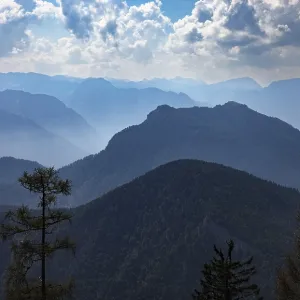 At the summit of Alpbichl with a view of the Schwarzer Berg