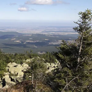 On the summit of the Brocken in the Harz Mountains