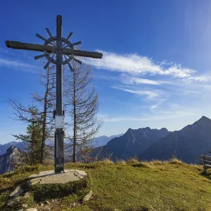 Summit cross on the Hochthron Postalm Summit cross on the Hochthron Postalm