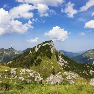 At the summit of the Hochbuehel with a view of the Hochwieskopf At the summit of the Hochbuehel with a view of the Hochwieskopf