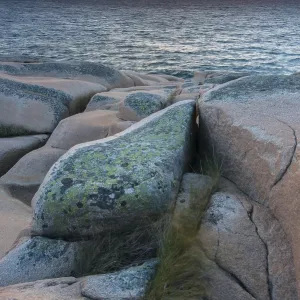 Sunset, evening mood, rocky coast near Smoegen Sunset, evening mood, rocky coast near Smoegen