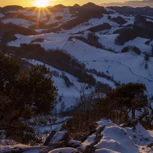 Sunset over the Jurassic Arch Print, Solothurn Switzerland