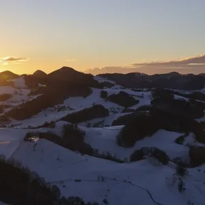 Jurassic Arch Winter Sunset Print, Solothurn Switzerland