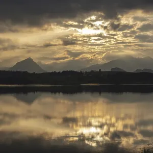 Sunset panorama, Hopfensee, Hopfen am See