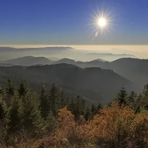 Sunset at Schliffkopf, Autumn, Black Forest Road Sunset at Schliffkopf, Autumn, Black Forest Road