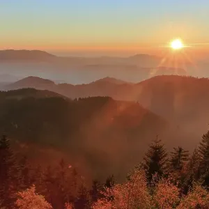 Sunset at Schliffkopf, Autumn, Black Forest Road Sunset at Schliffkopf, Autumn, Black Forest Road