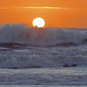 Sunset over Wave fringe, North Sea Sunset over Wave fringe, North Sea