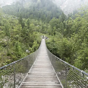 Suspension bridge in Klausbachtal Suspension bridge in Klausbachtal