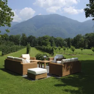Switzerland: The Giant Hotel Park of the Luxury Hotel Castello del Sole with the Private Beach at Lake Maggiore