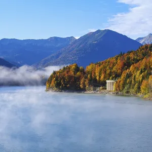 Sylvensteinsee with flood drainage tunnel