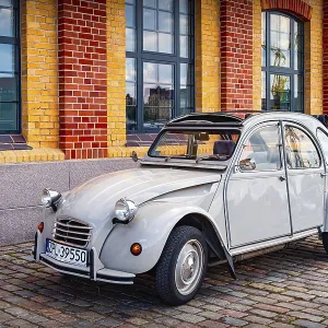 Szczecin, Poland June 2019 Grey Citroen 2cv convertible Szczecin, Poland June 2019 Grey Citroen 2cv convertible