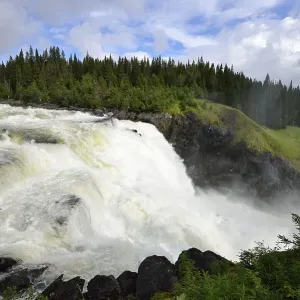 Taennforsen Waterfall, Are, Jaemtland County Taennforsen Waterfall, Are, Jaemtland County