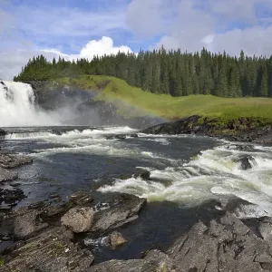 Taennforsen Waterfall, Are, Jaemtland County Taennforsen Waterfall, Are, Jaemtland County
