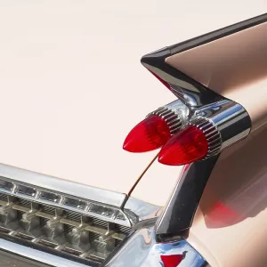 Taillight of an old classic American car