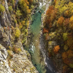Tara River and Gorge in Autumn