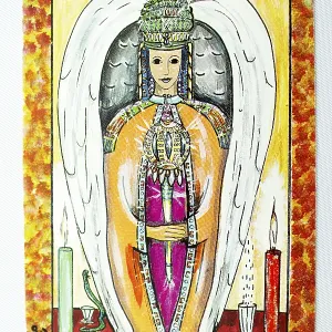 Tarot symbols with a grey background