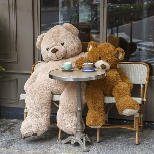 Teddy bears sitting at the table in Cafe Saint Honore Teddy bears sitting at the table in Cafe Saint Honore