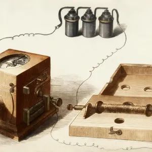 Telephone transmitter mechanism by Johann Philipp Reis Telephone transmitter mechanism by Johann Philipp Reis