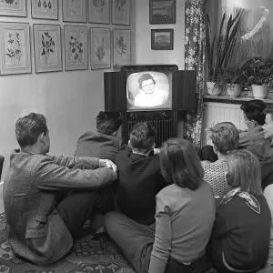 Television set in the 1950s