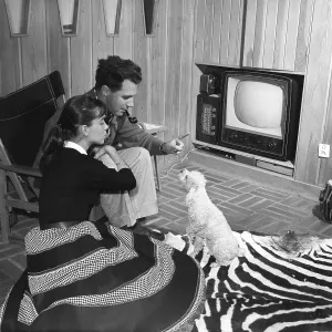 Television set in the 1950s