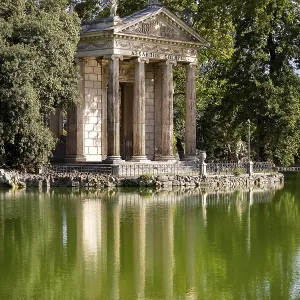 Temple of Asclepius, Villa Borghese lake