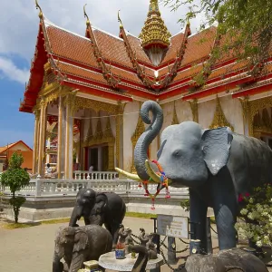 Temple Wat Chalong Print, Phuket Island, Thailand
