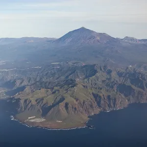 Teno mountains with Teide in the background Teno mountains with Teide in the background