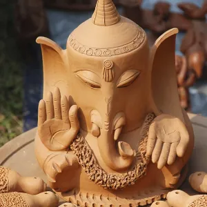 Terracotta idol of Ganesha ganpati