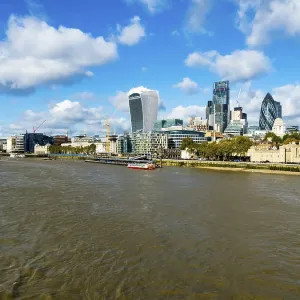 Thames with skyline including The Gherkin Thames with skyline including The Gherkin